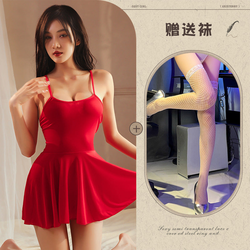 Sheer Backless Chemise