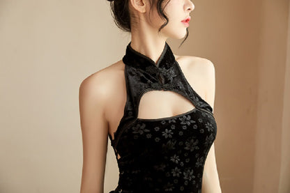 Lace-up Qipao Set