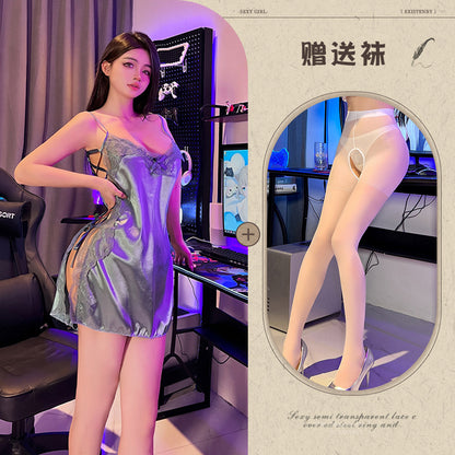 Silk Slit Nightdress