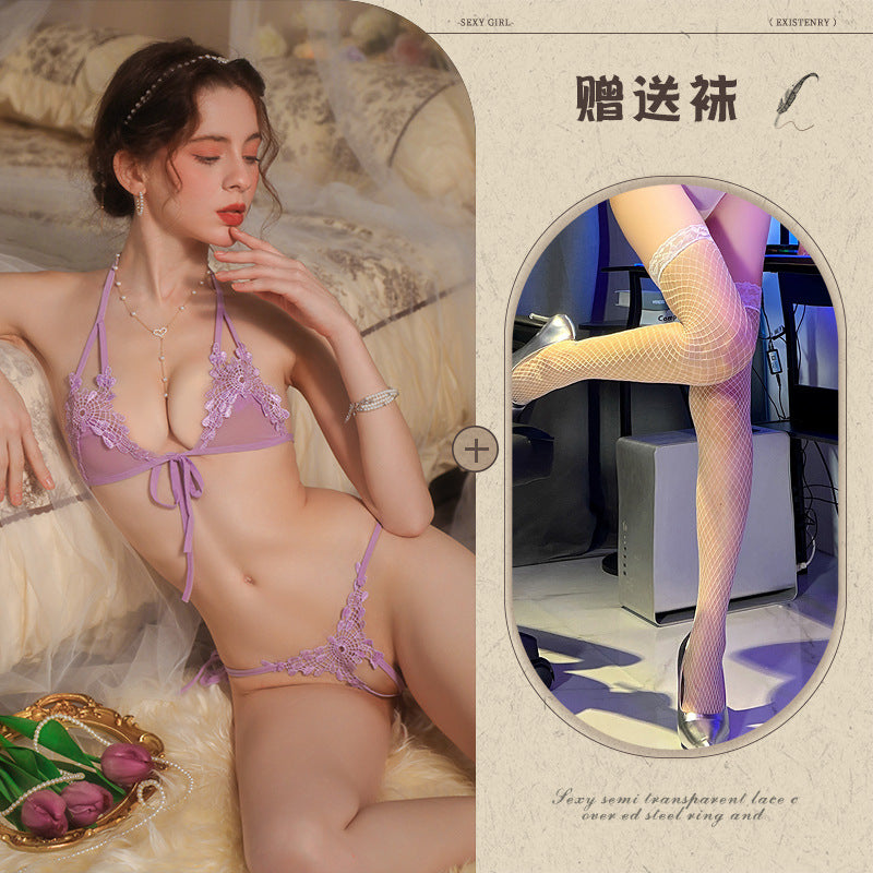 Open Crotch Bikini Set
