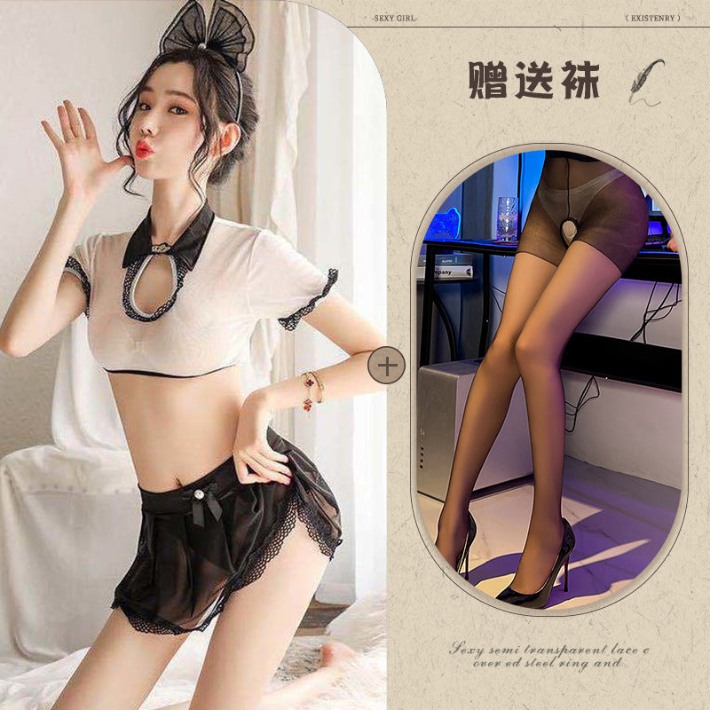 Sheer Waist Cut-out Set