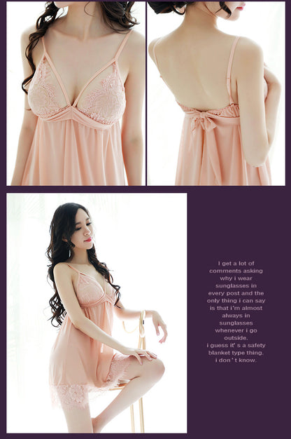 Nude-Tone Lace Pajama Se