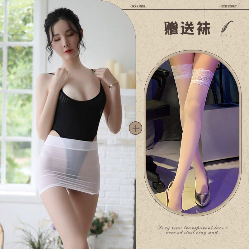 High-Slit Swimwear Bodysuit