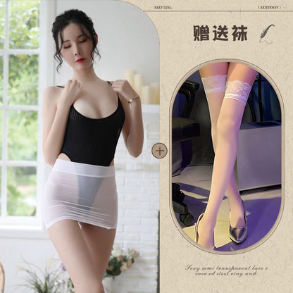 High-Slit Swimwear Bodysuit