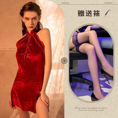 High-Slit Qipao Set