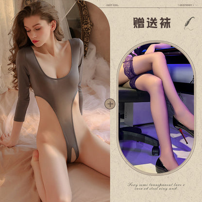 Open Crotch Lace Teddy