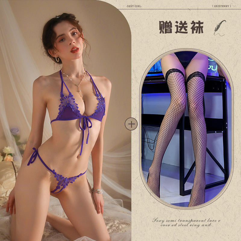 Open Crotch Bikini Set