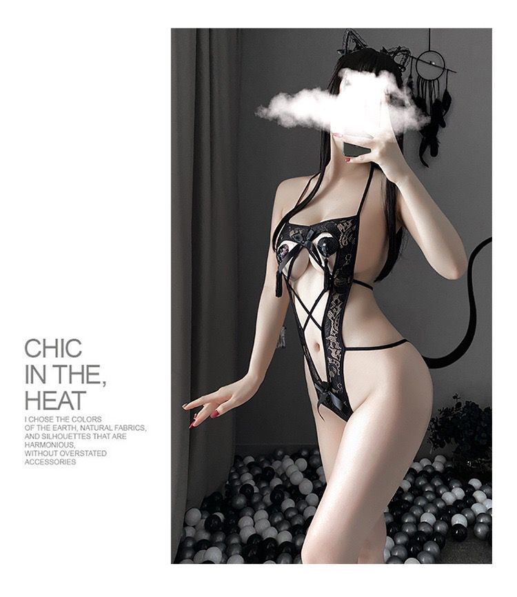 Sheer Open Crotch Teddy