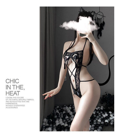 Sheer Open Crotch Teddy