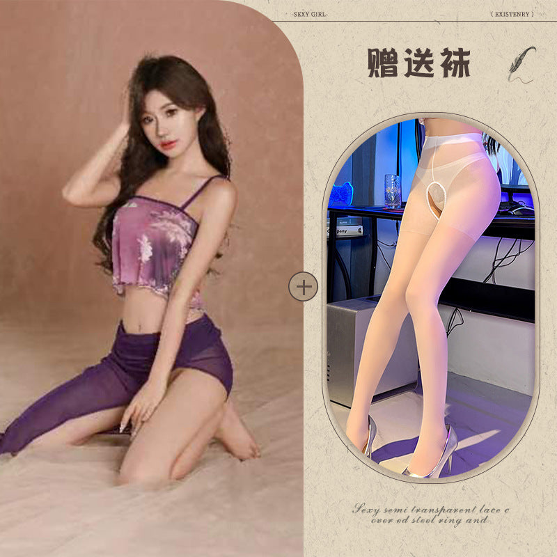 High-Slit Chiffon Dress