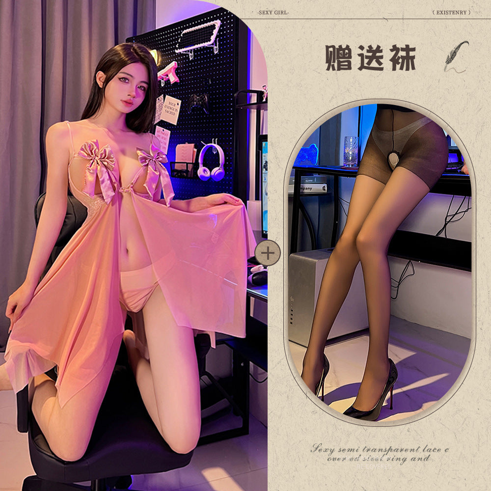 Sheer Bow Nightdress