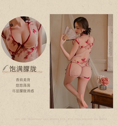 Sexy High-Slit Qipao Lingerie