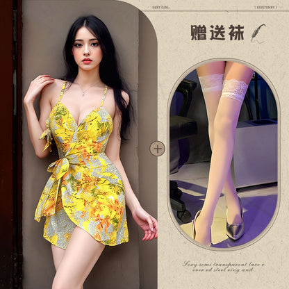 Yellow Lace Chemise 