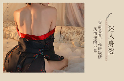 Black Kimono Lingerie 