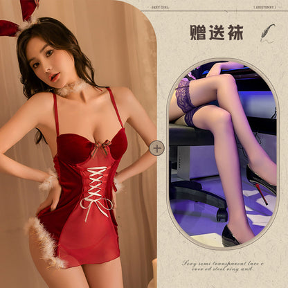 Petite Christmas Lingerie Dress
