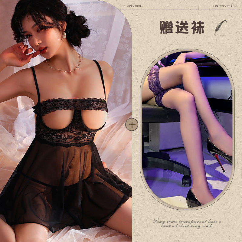 Sheer Open Crotch Nightie