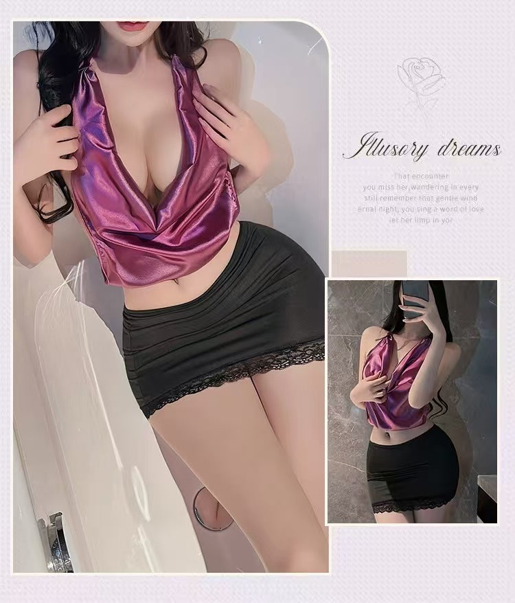 Purple Secretary Dress