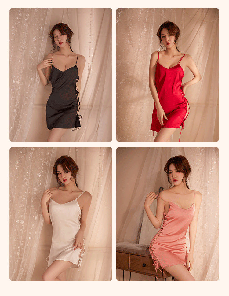 Sheer Lace Slit Nightie