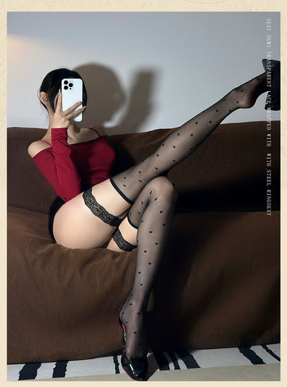 Heart Garter Stockings