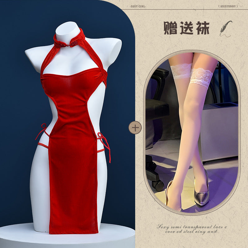 High-Slit Qipao Teddy