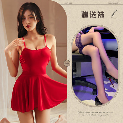 Sheer Backless Chemise