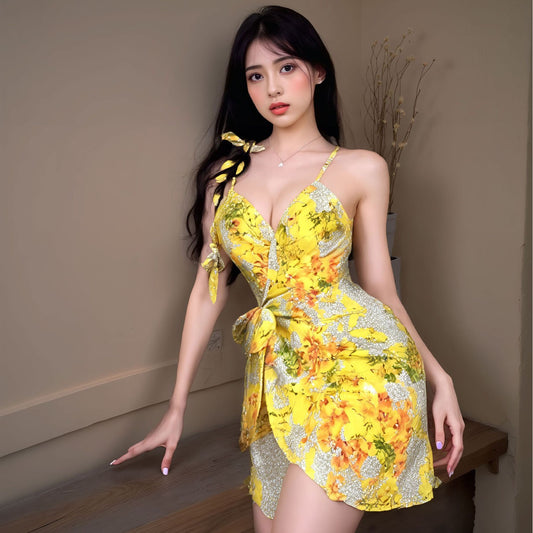 Yellow Lace Chemise 
