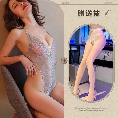 Sheer Lace Skirt Set