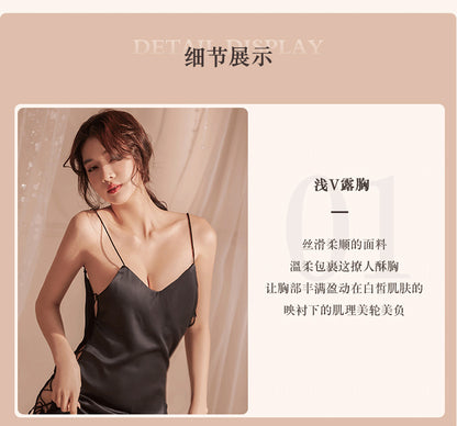 Sheer Lace Slit Nightie