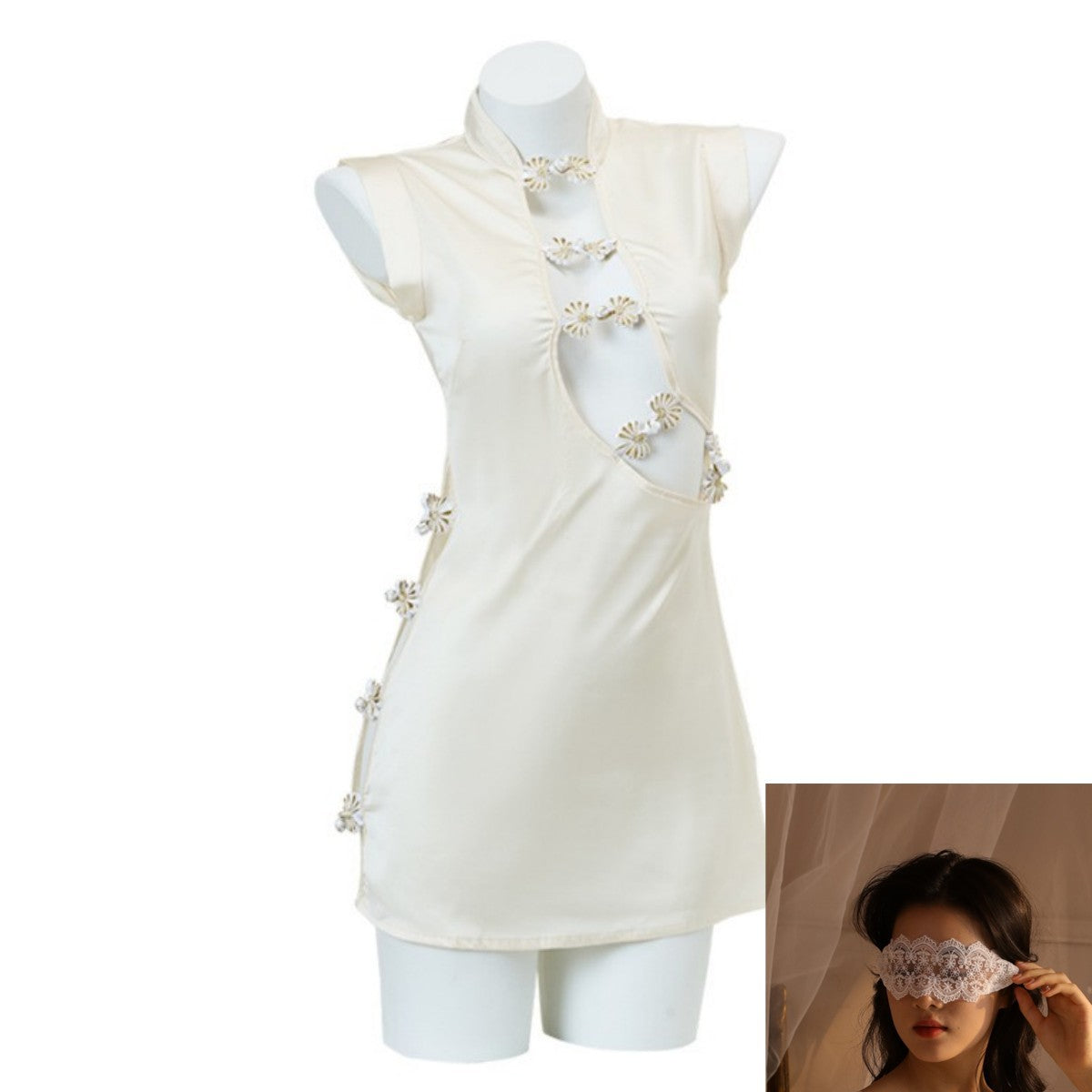 Cut-out Qipao Lingerie