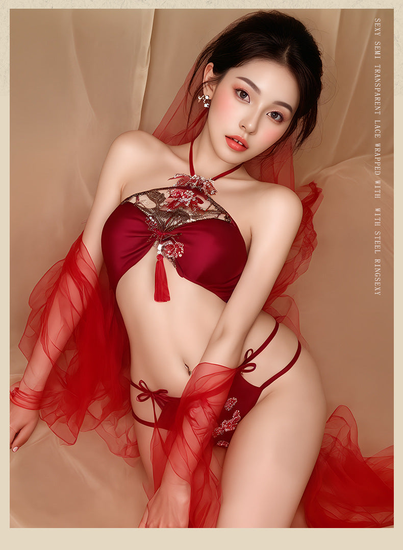 Embroidered Bustier Set