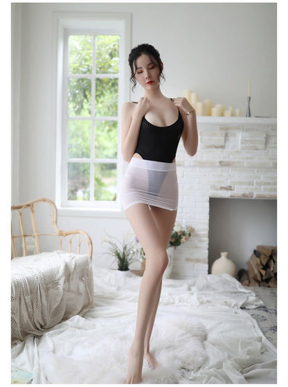 High-Slit Swimwear Bodysuit