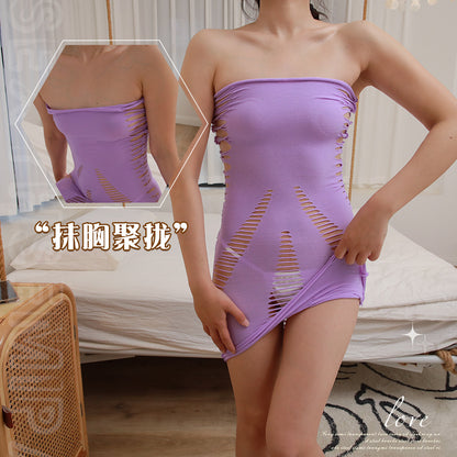 Ripped Bodycon Mini Dress