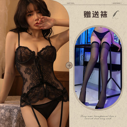 Underwire Open Crotch Teddy 
