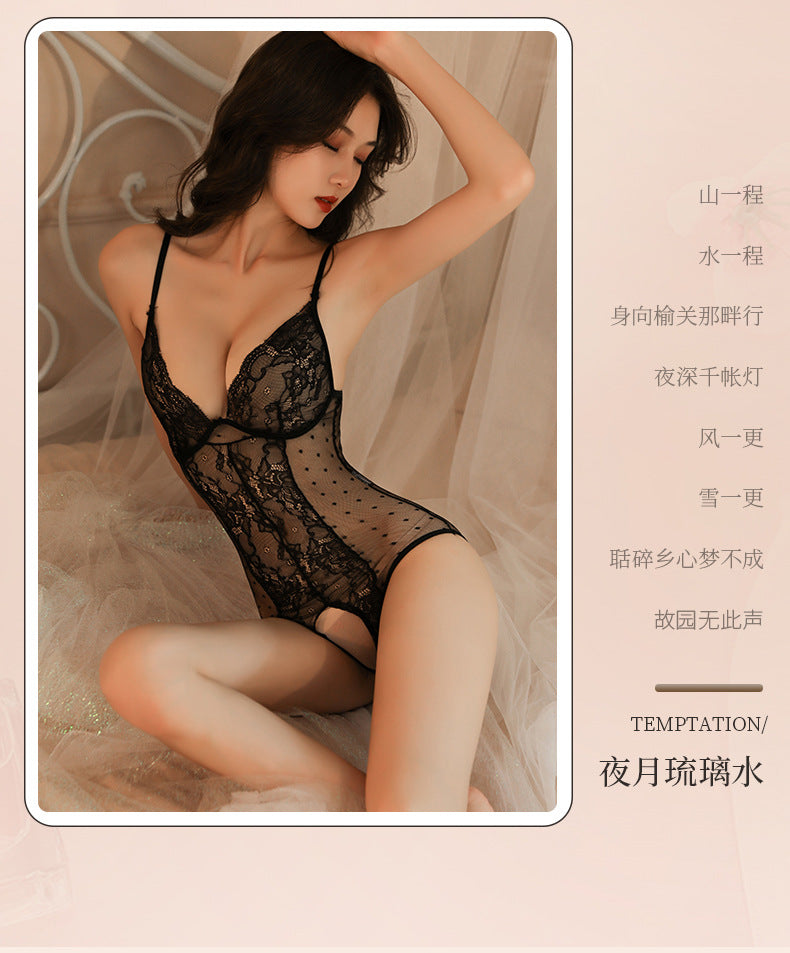 Sheer Open Crotch Bodysuit