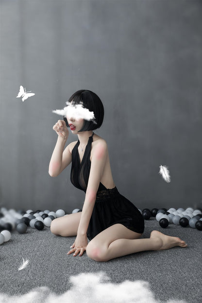 Sheer Backless Nightdress