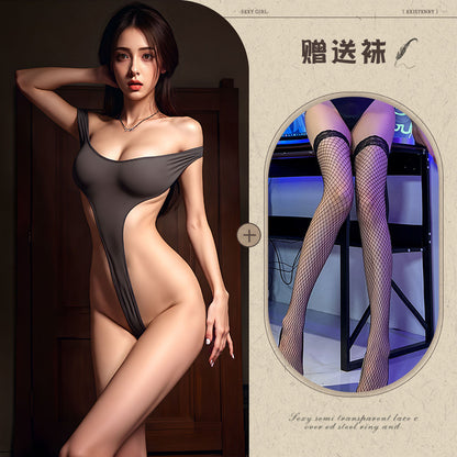 Open Crotch Teddy Set
