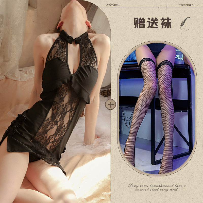 Sheer Qipao Teddy