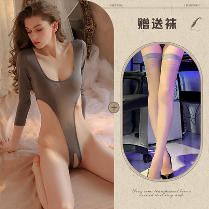 Open Crotch Lace Teddy