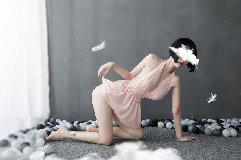 Sheer Backless Nightdress