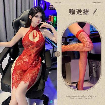 Embroidered Qipao Lingerie