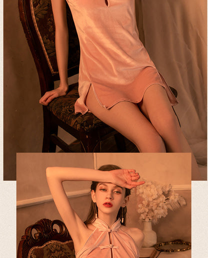 High-Slit Qipao Set