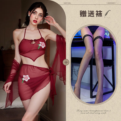 Purple Fishnet Catsuit