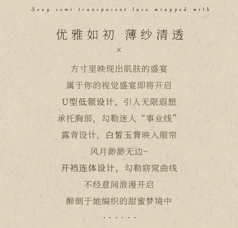 Sheer Open Crotch Swimsuit