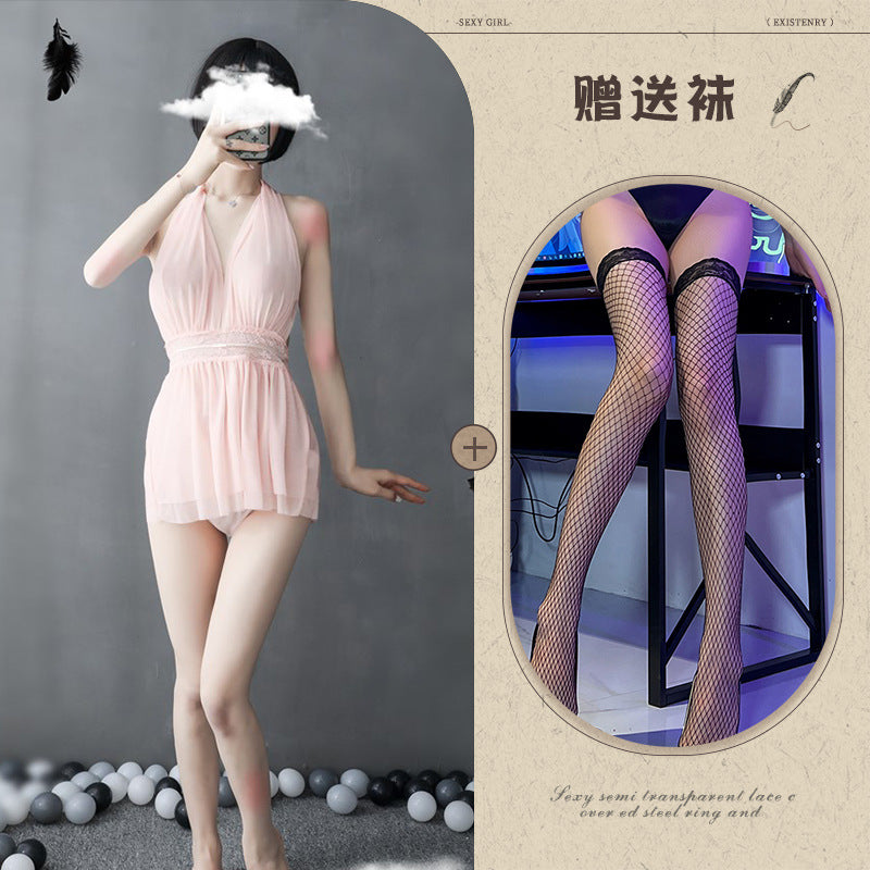 Sheer Backless Nightdress