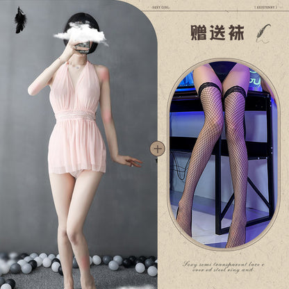 Sheer Backless Nightdress