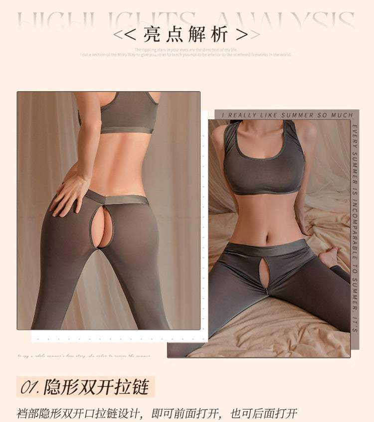 Silk Yoga Pants Set