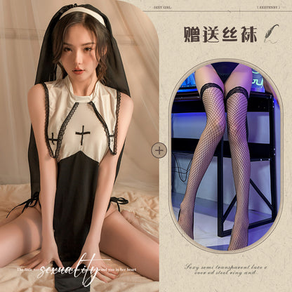 Cute Nun Roleplay Cosplay Lingerie