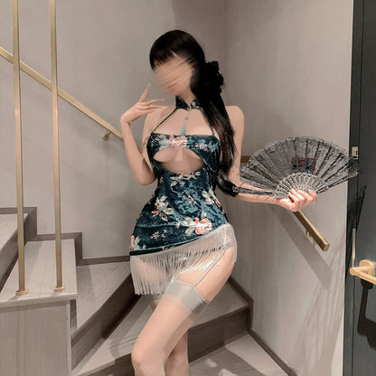 Velvet Qipao Dress 