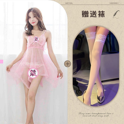 Plus Size Mesh Chemise