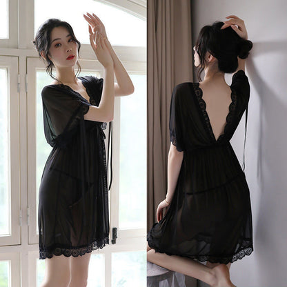 Plus Size Sheer Mesh Babydoll